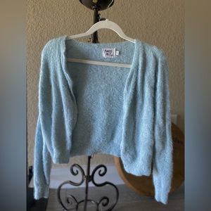 FLUFFY LIGHT BLUE SWEATER